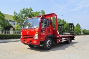 這款國六挖機(jī)平板運(yùn)輸車很火，關(guān)注沒？